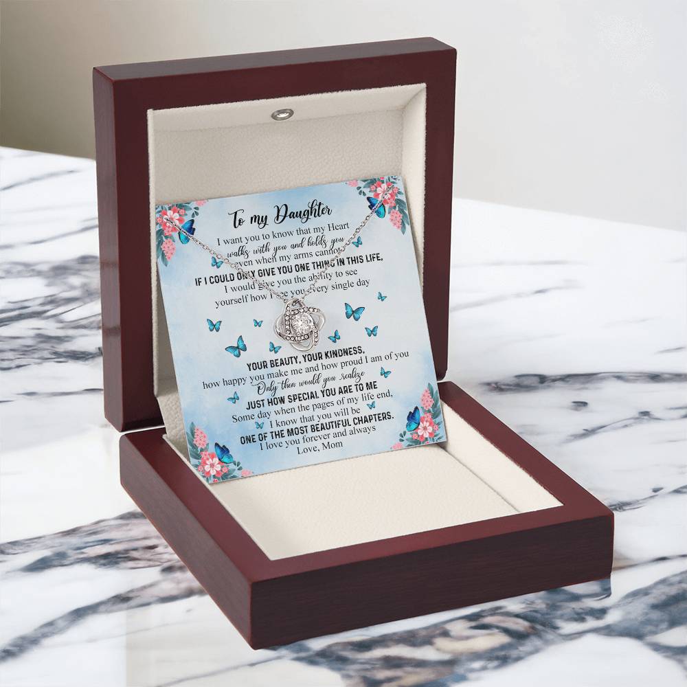 Daughter Gift Necklace From Mom - Mother Daughter Necklace, Birthday Gifts For Daughter, Mothers Day Gifts For Daughters From Mothers, To My Daughter Necklace From Mom, Graduation Gift For Daughter