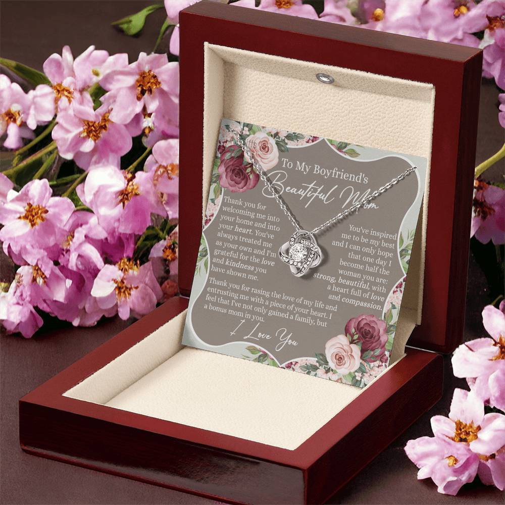 To My Boyfriend's Mom Necklace From Girlfriend, Gift Necklace To My Boyfriend's Beautiful Mom Necklace For Her, Jewelry For Women, Gift Necklace For Boyfriend's Mom On Mother's Day, Anniversary