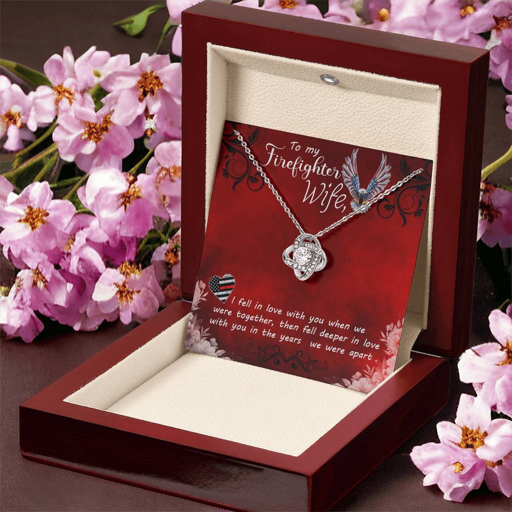 To My Firefighter Wife Necklace From Husband Valentines Day Necklace Gift For Firefighter Wife Soulmate Gift Necklace Personalized Gift Jewelry For Women Romantic Gift Necklace Fell In Love Necklace