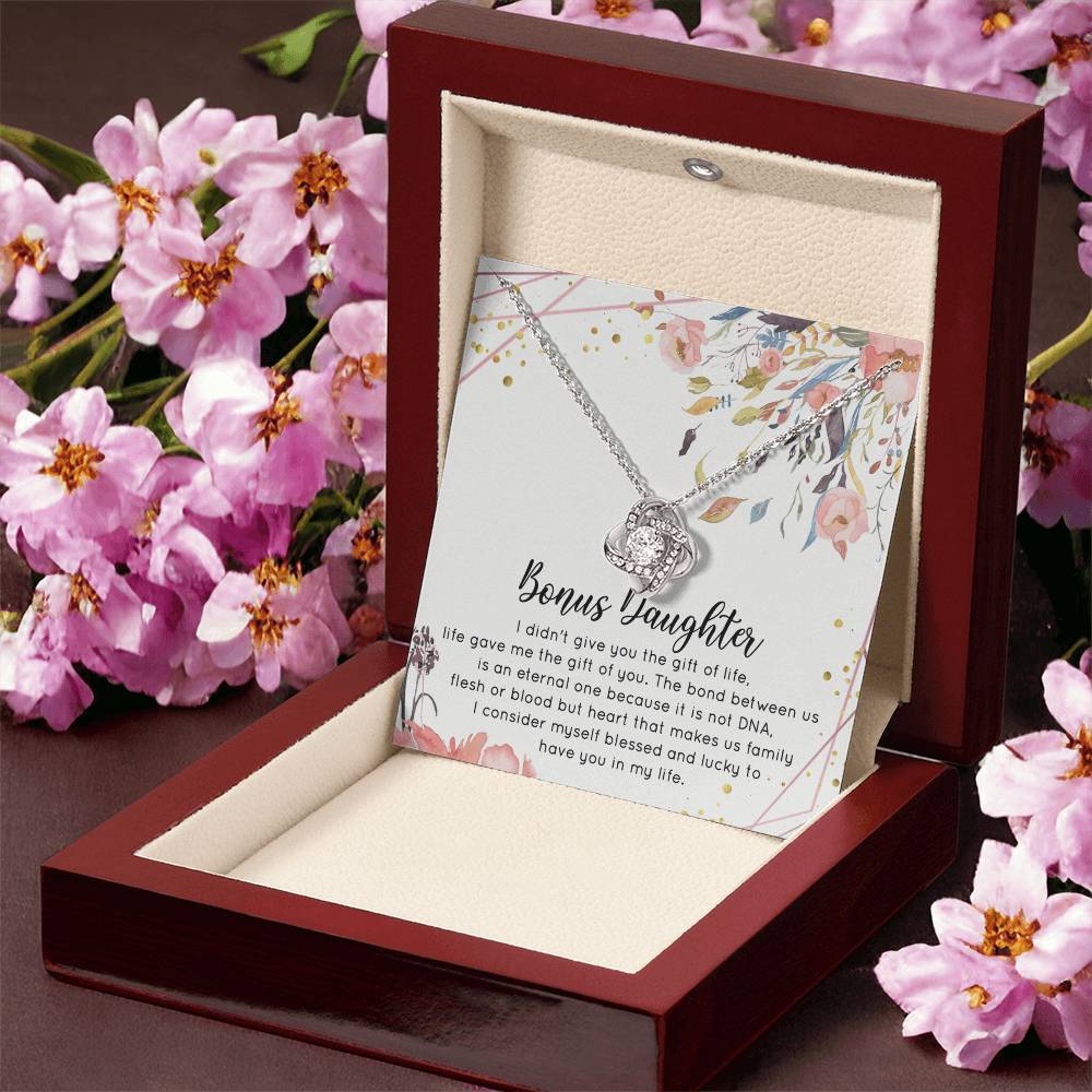 To My Bonus Daughter Necklace From Bonus Mom Jewelry Bonus Daughter Gift From Bonus Mom,Birthday Gift, I Love You Necklace Daughter Gifts Pendant Includes Gift Box Jewelry Gift For Girls