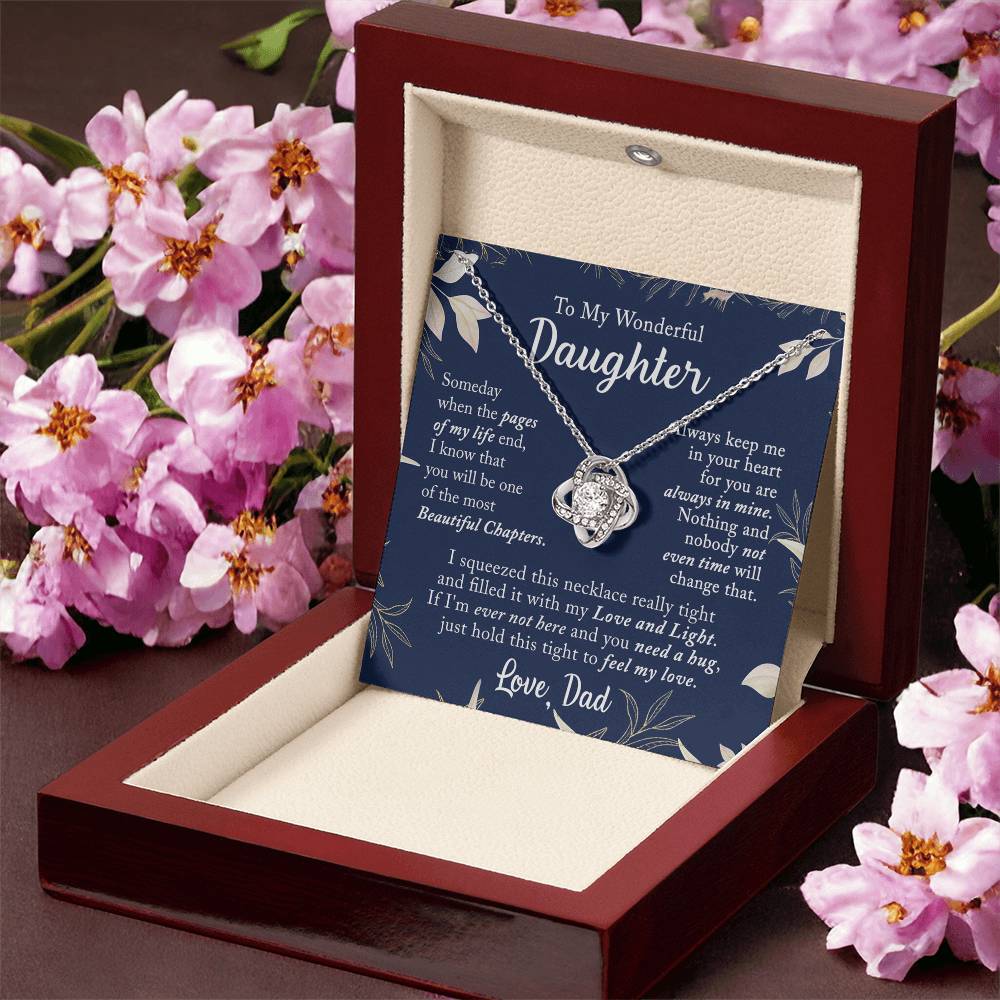 To My Daughter Necklace for Daughter Gift From Dad Father To Daughter Gift for Daughter Jewelry Meaningful Card Personalized Necklace For Daughter Jewelry Gift For Girls, Little Girl, Her