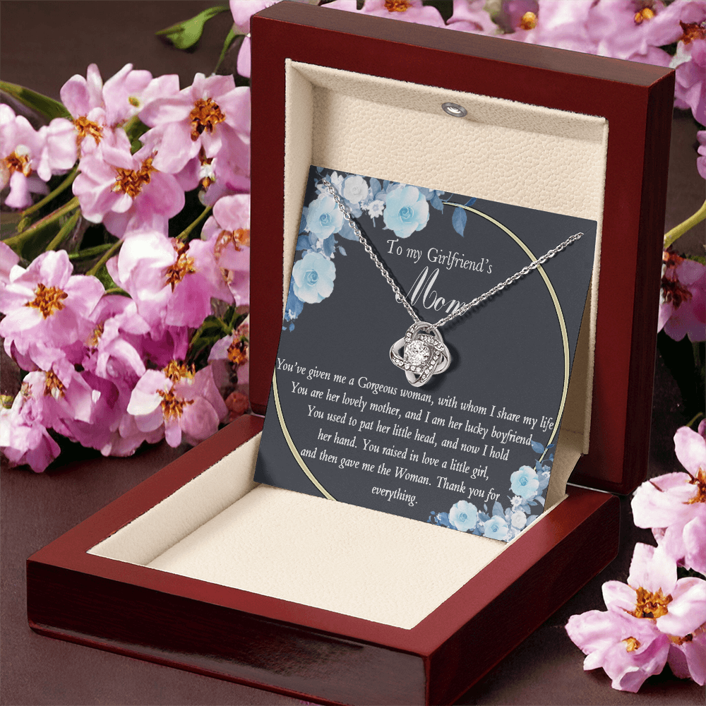 To My Girlfriends Mom Necklace From Daughter, Son On Mother's Day Gift For Her