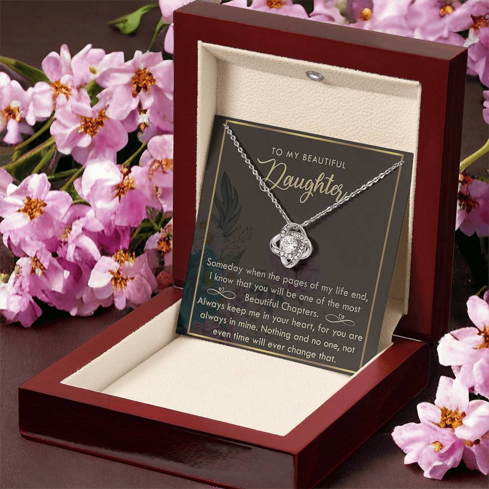 To My Daughter Gifts Necklace from Mom, Mother To Daughter Necklace, Mother Daughter Necklace Gift For Daughter, My Daughter Jewelry from Mommy Gift On Birthday Graduation Gift Box and Message Card