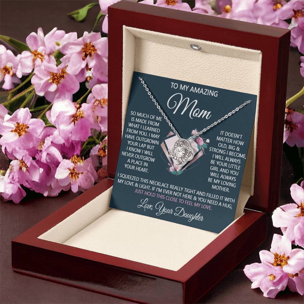 To My Amazing Mom Necklace From Daughter, Amazing Mom Gift Necklace On Birthday Gift, Anniversary, Mother's Day, Jewelry Gift For Women, Bonus Mom, Mother And Daughter Necklaces Gift For Her