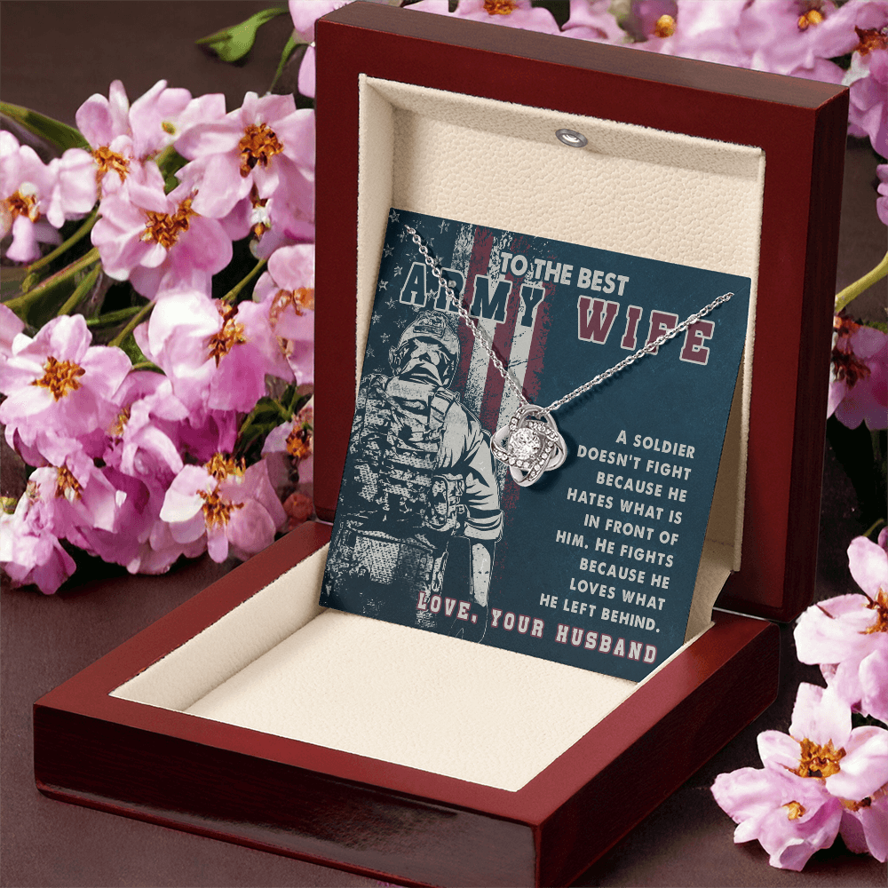 To My Wife Necklace Gift From Husband, To The Best Army Wife Necklace, Soldier Gift Necklace, Husband And Wife Necklace Love Your Husband, Army Wife Gift Necklace To The Best Military Wife Necklace