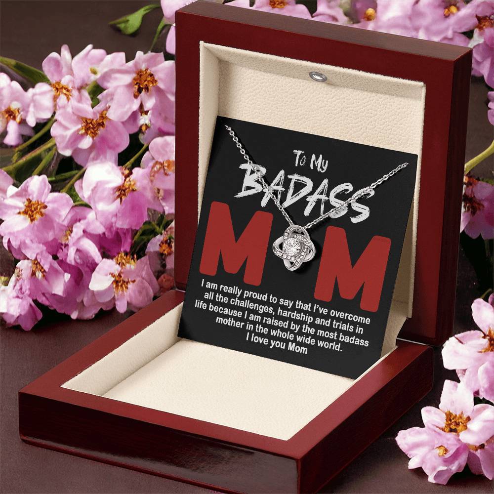 To My Badass Mom Necklace Badass Mom Gift, Jewelry For Step Mom On Mother's Day