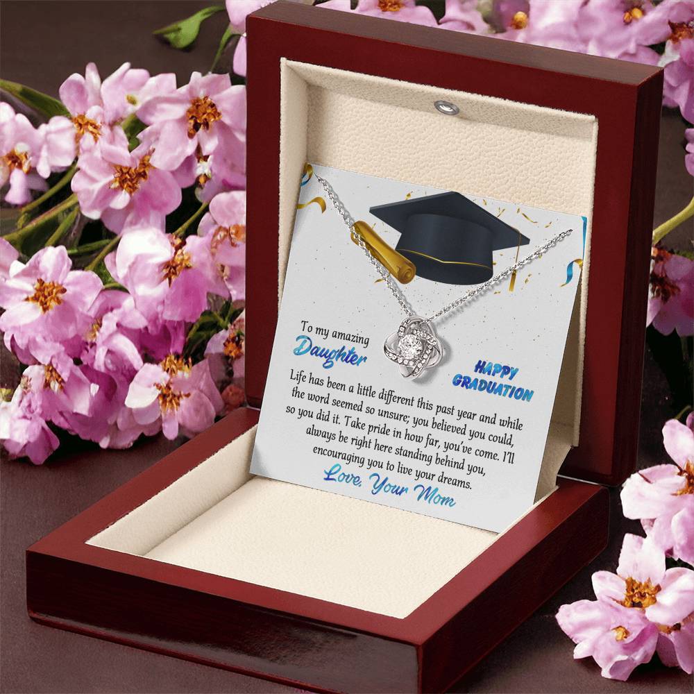 Graduation Gift Necklace for Her, Daughter - To My Daughter Necklace From Mom And Dad To Daughter Necklace, College Graduation Gifts Pendant For Daughter Necklaces High School Graduation Gift