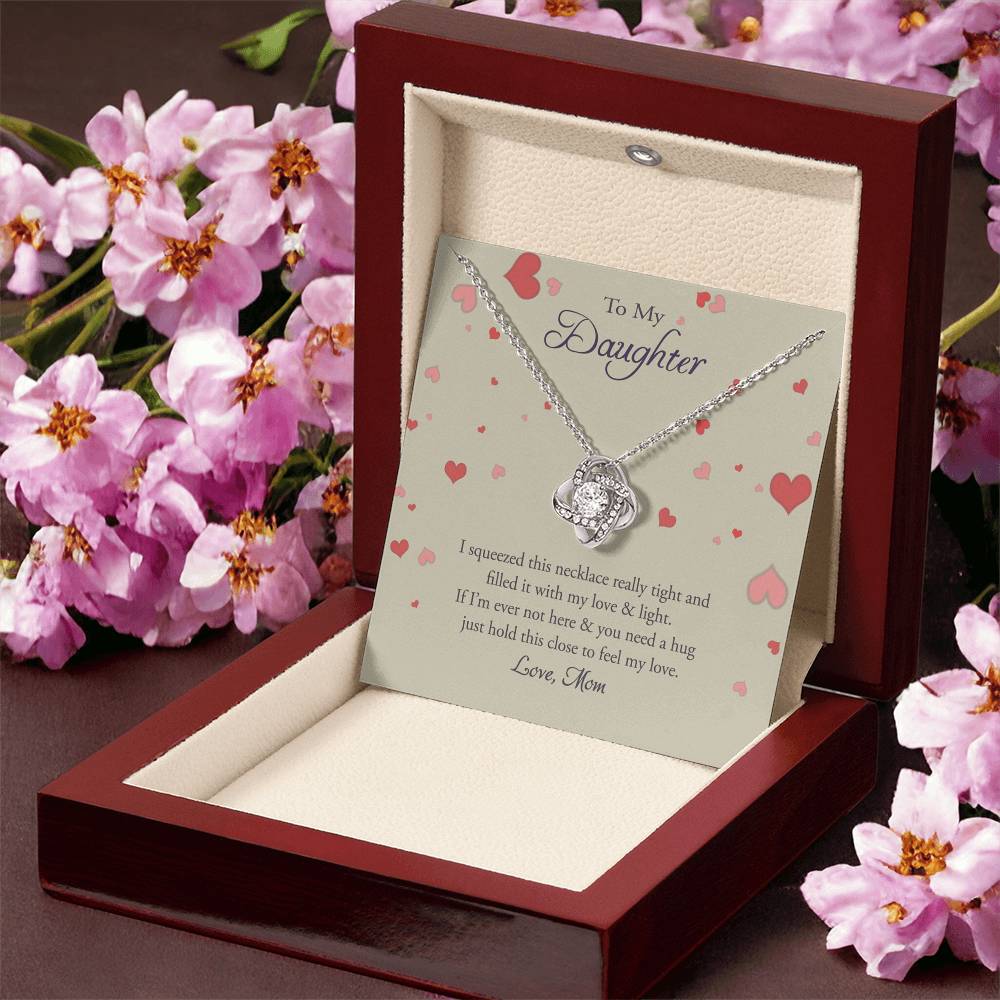 To My Daughter Gift Necklace From Mom, Jewelry Gift for Girls Daughter from Mom, Sentimental Gift for Her, Message Card and Gift Box styles On Birthday, Christmas, Anniversary Graduation Gift