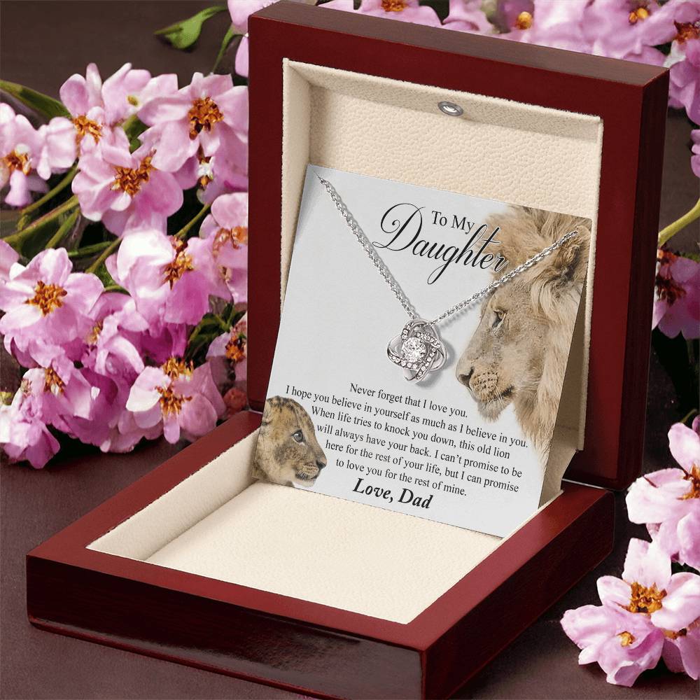 to My Daughter Gift Necklace This Old Lion Will Always Have Your Back Necklace Daughter Necklace From Dad - Daughter gifts from dad Includes Gift Box Jewelry Gift For Girls, Little Girl Necklace