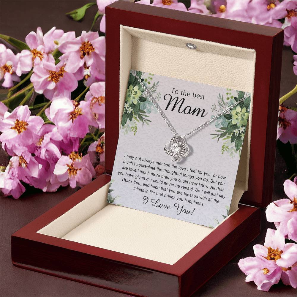 To My Mom Necklace From Daughter, Son - Mother And Daughter Gift Necklace For Mom, To The Best Mom Necklace For Women, Mom Gift Necklace, Jewelry For Mom On Birthday, Anniversary, Mothers Day
