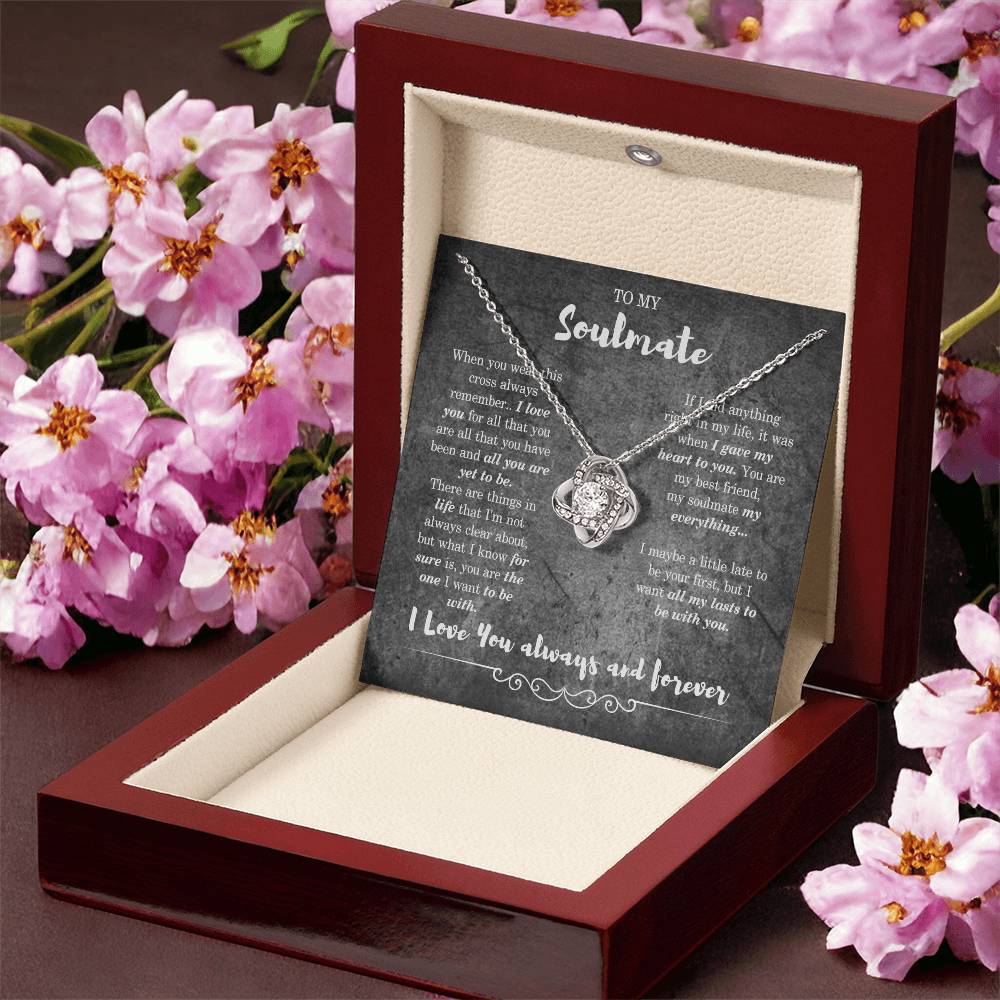 Soulmate Gifts Necklace For Her, Personalized Romantic Gift Necklace, To My Soulmate Necklace From Husband, Boyfriend, Unique Necklace for Her Romantic Girlfriend Gifts Necklace Includes