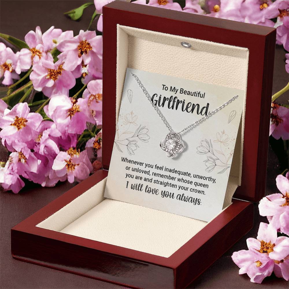 To My Beautiful Girlfriend Necklace From Boyfriend Love You Gift On Xmas For Her