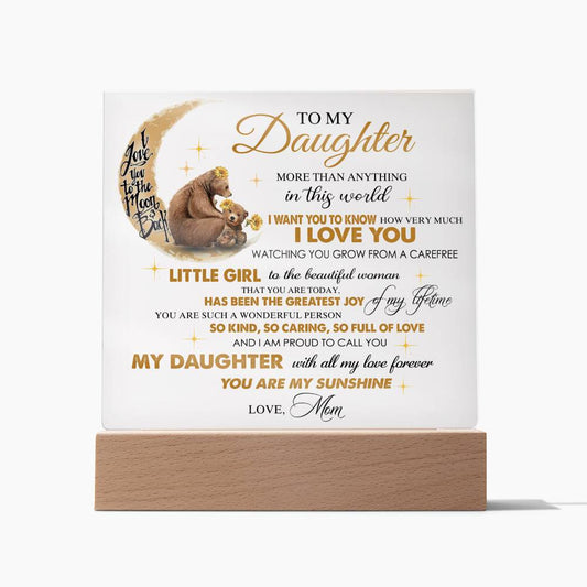 Gift for Daughter, Birthday Graduation To My Daughter from Mom Acrylic Plaque 175863338285