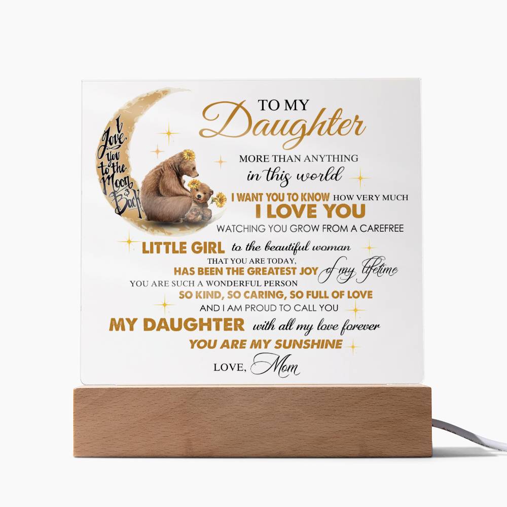 Gift for Daughter, Birthday Graduation To My Daughter from Mom Acrylic Plaque 175863338285