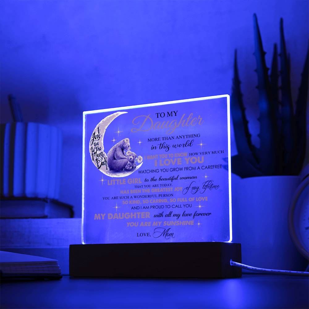 Gift for Daughter, Birthday Graduation To My Daughter from Mom Acrylic Plaque 175863338285