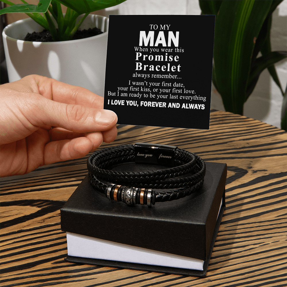 Love You Forever Bracelet Gift To My Man Husband Jewelry Gift For Men Bracelets