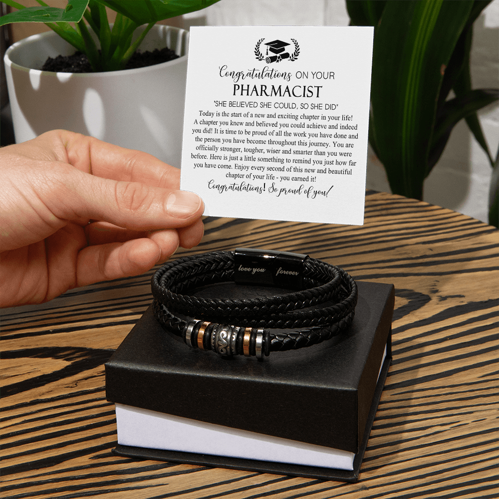 Pharmacist Ceremony Gift Bracelet Gift For Men, Class Of 2026 Chiropractor Ceremony Gifts