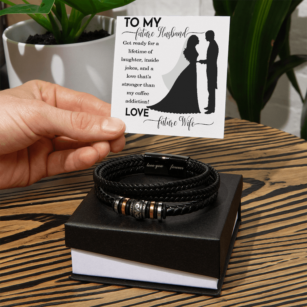 Husband And Wife Bracelet Gift For Him, Jewelry Gift Men On Wedding Christmas