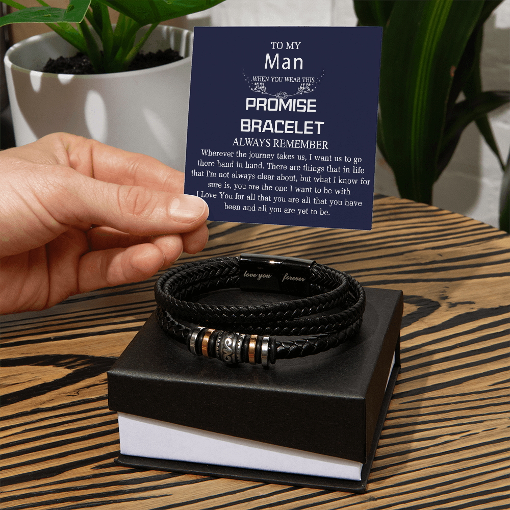 To My Man Bracelet Gift For Him, Jewelry Gift For Boy On Christmas