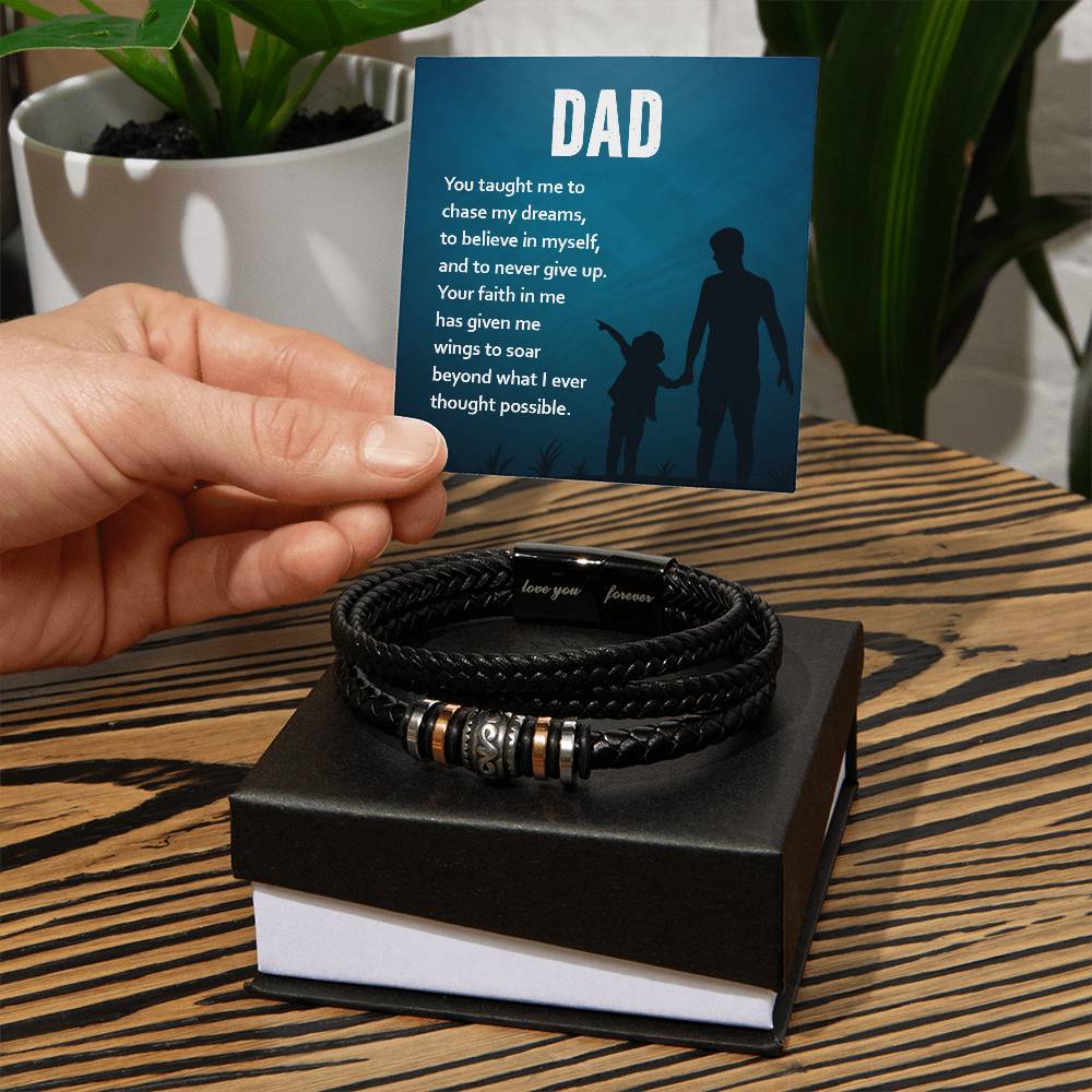 To My Dad Gifts from Son Gift Jewelry Gifts for Father Love You Forever Bracelet