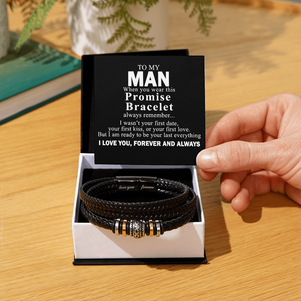 Love You Forever Bracelet Gift To My Man Husband Jewelry Gift For Men Bracelets
