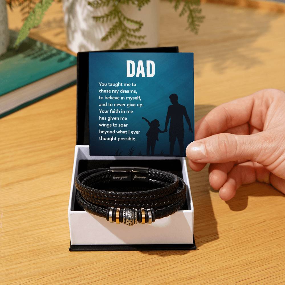 To My Dad Gifts from Son Gift Jewelry Gifts for Father Love You Forever Bracelet