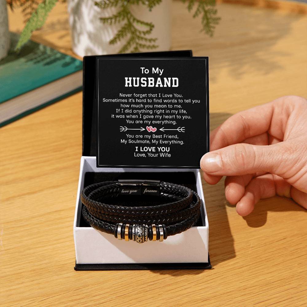 Bracelet for Husband from Wife, Husband Gifts from Wife Valentine Gift Xmas Gift