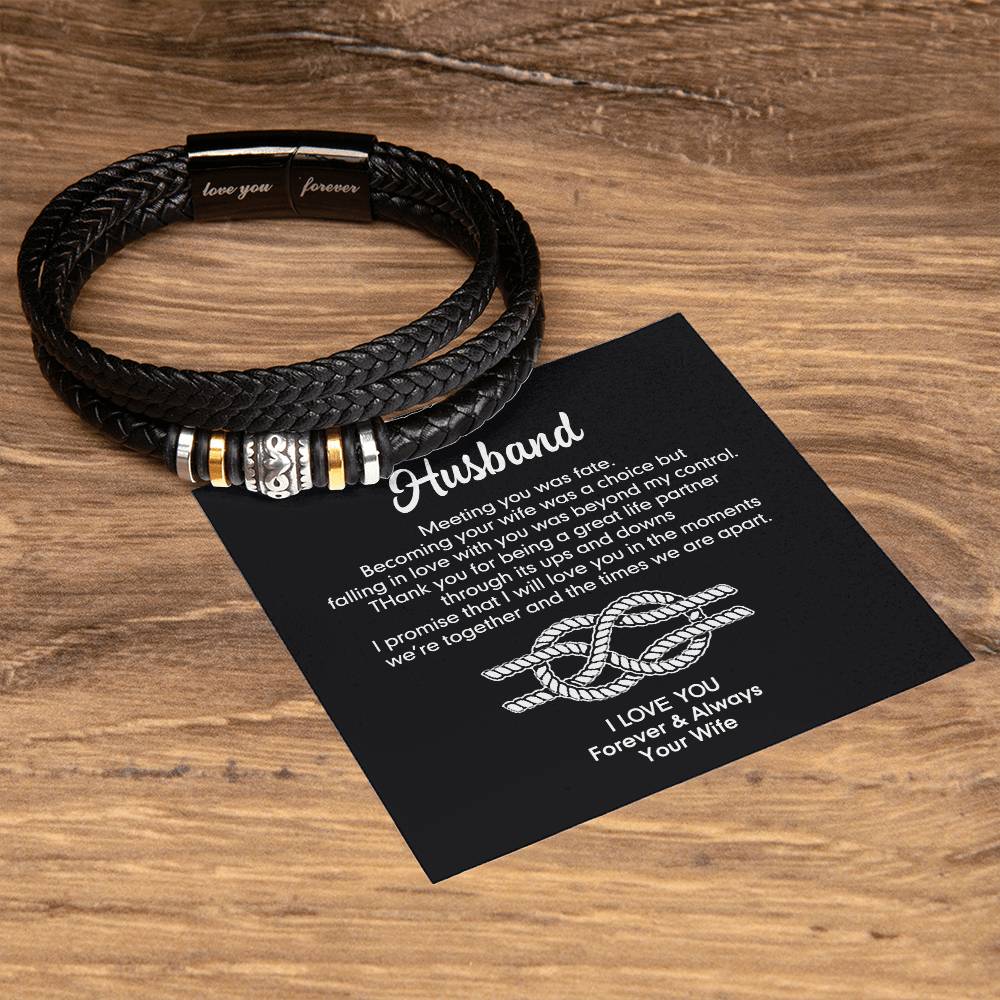 To My Husband Bracelet, Bracelet for Husband from Wife Valentine Gift for Him