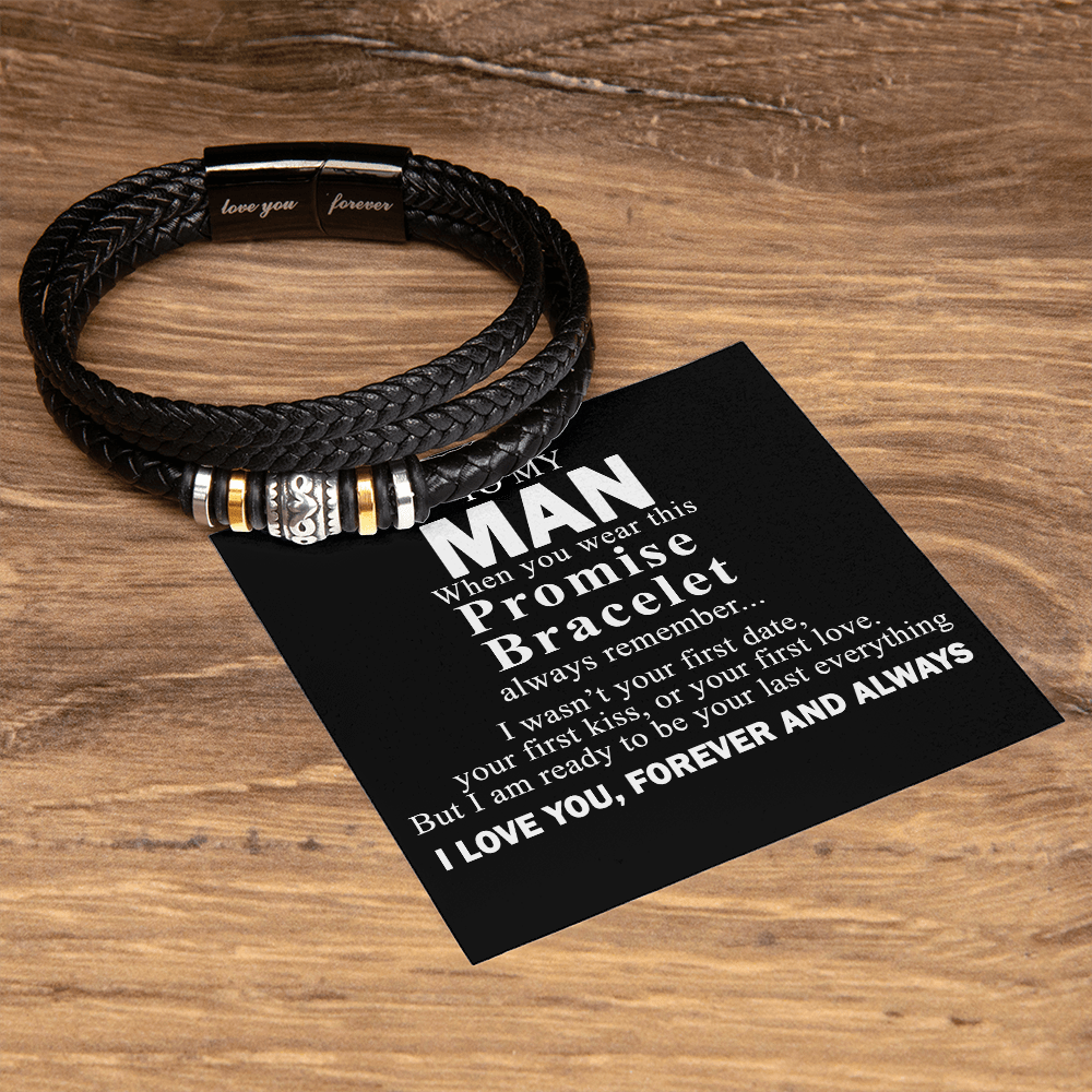 Love You Forever Bracelet Gift To My Man Husband Jewelry Gift For Men Bracelets