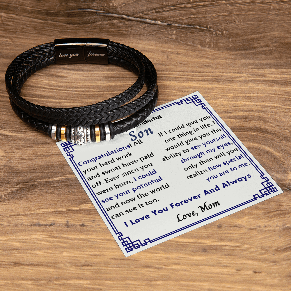 Love You Forever Bracelet Gift To My Son From Dad Jewelry Gift Men Bracelets