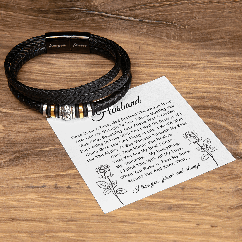 To My Husband Bracelet From Wife Jewelry Love You Forever Bracelet On Christmas