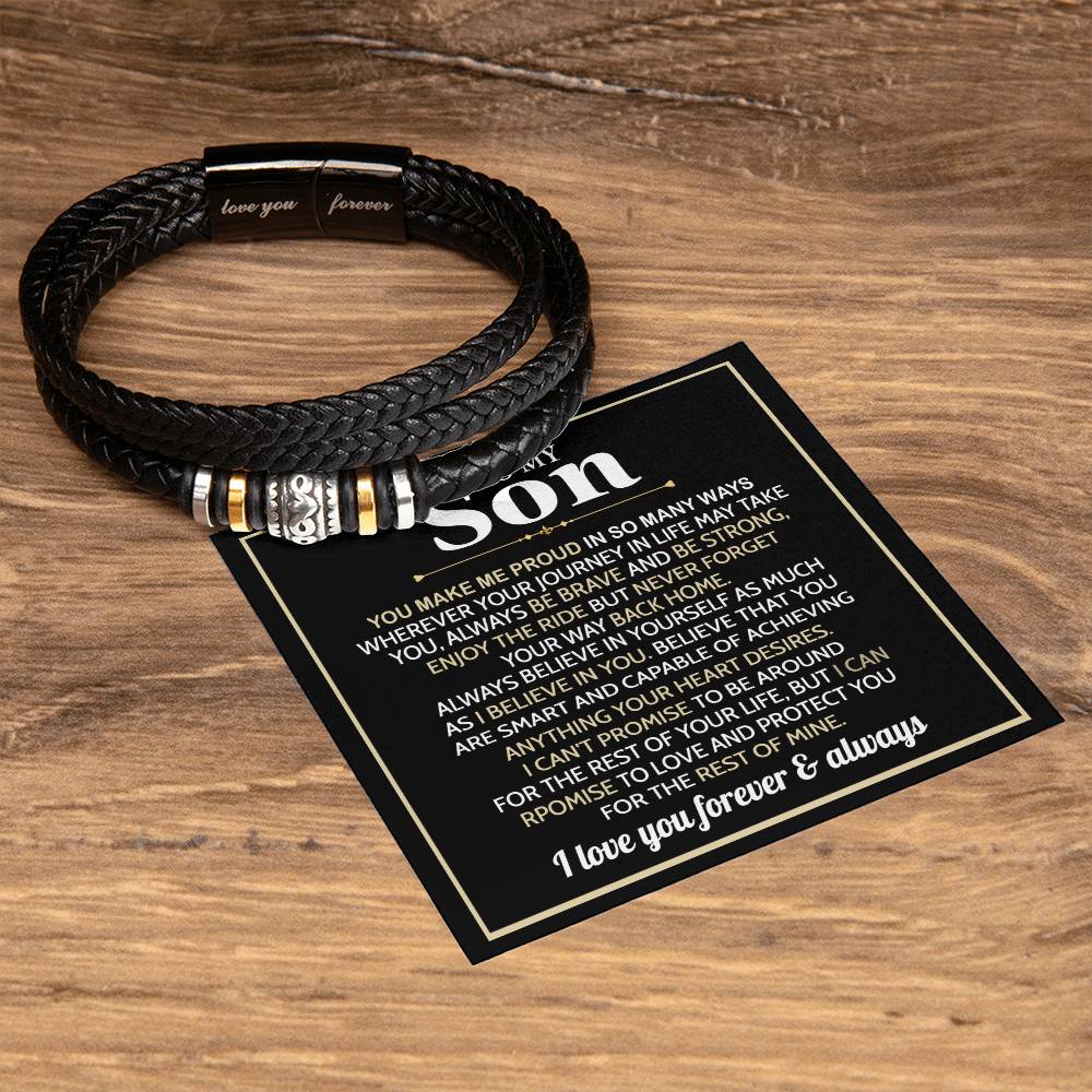 Bracelets for Him, Love You Forever Bracelet Gift To My Son Jewelry For Him Xmas