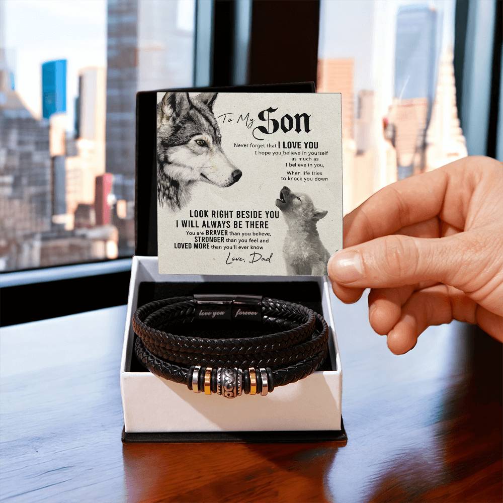 To My Son from Dad Boys Jewelry Gifts for Son Family Love You Forever Bracelet 176069489388