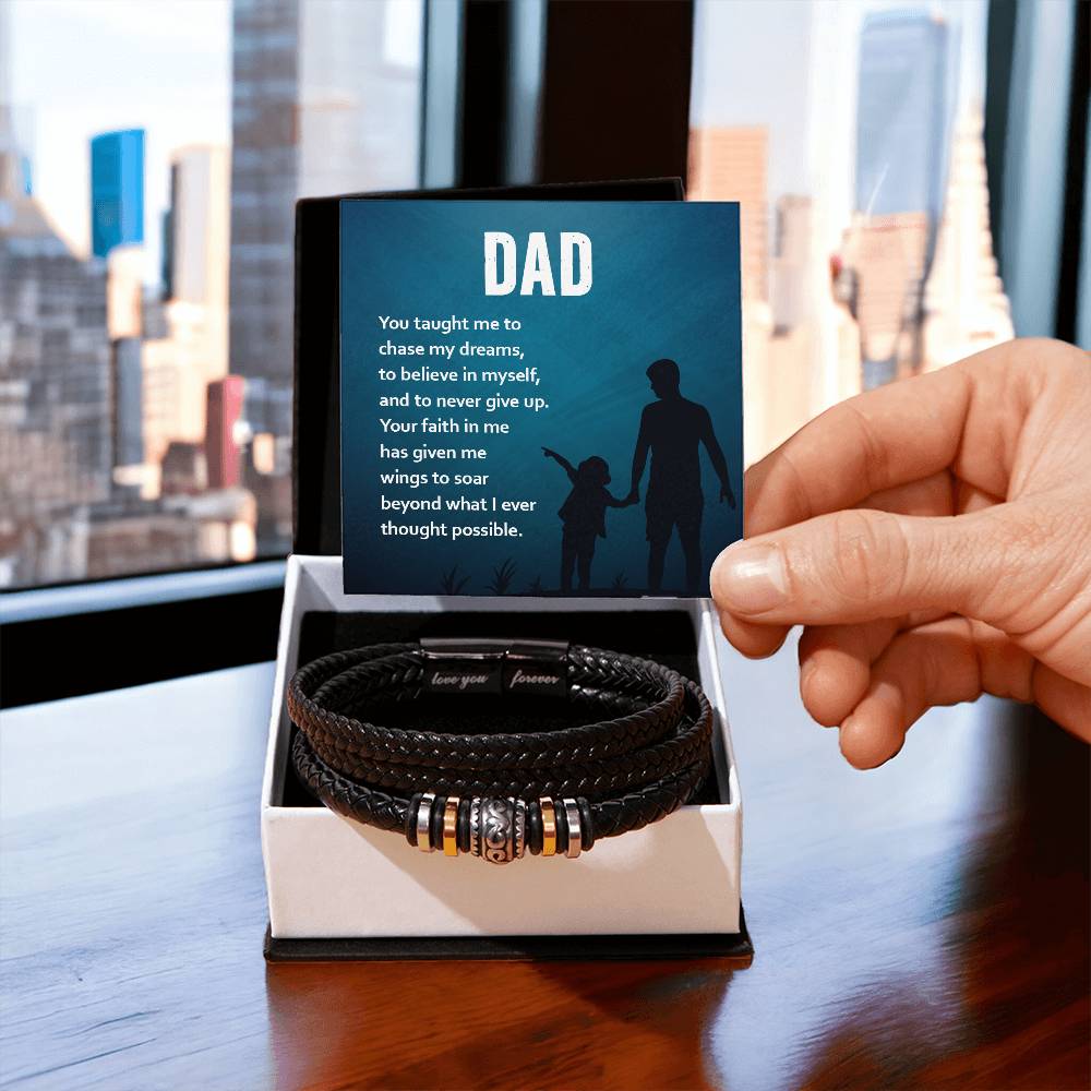 To My Dad Gifts from Son Gift Jewelry Gifts for Father Love You Forever Bracelet