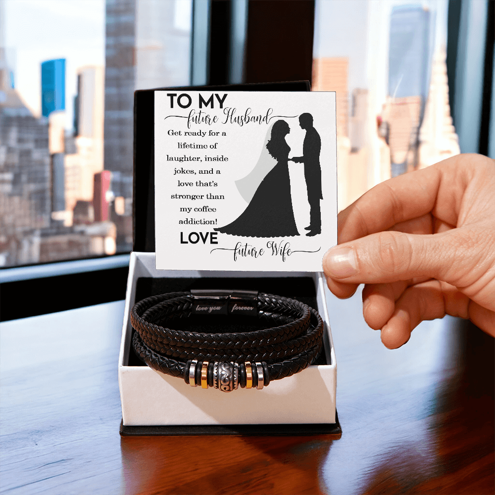 Husband And Wife Bracelet Gift For Him, Jewelry Gift Men On Wedding Christmas