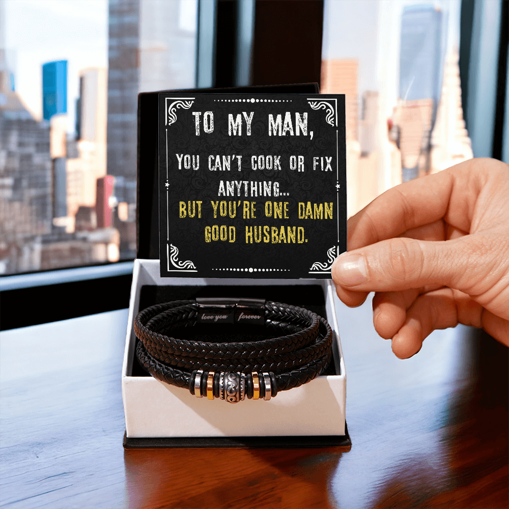 Love You Forever Bracelet Gift To My Man Husband Jewelry Gift For Men Christmas