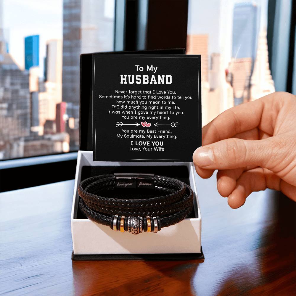 Bracelet for Husband from Wife, Husband Gifts from Wife Valentine Gift Xmas Gift