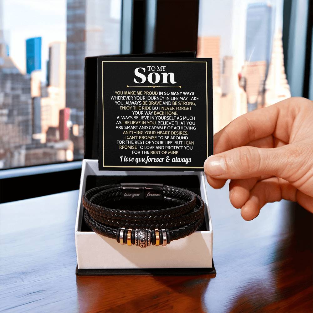 Bracelets for Him, Love You Forever Bracelet Gift To My Son Jewelry For Him Xmas