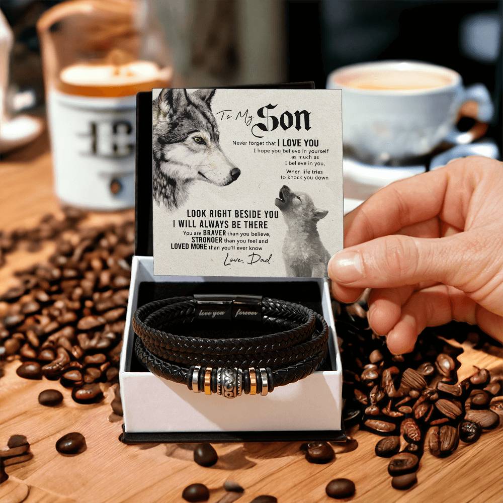 To My Son from Dad Boys Jewelry Gifts for Son Family Love You Forever Bracelet 176069489388