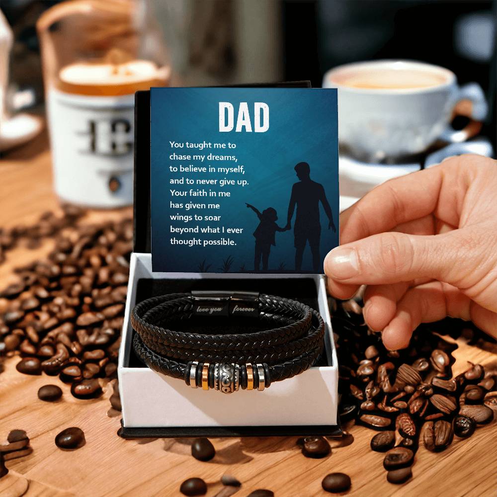 To My Dad Gifts from Son Gift Jewelry Gifts for Father Love You Forever Bracelet