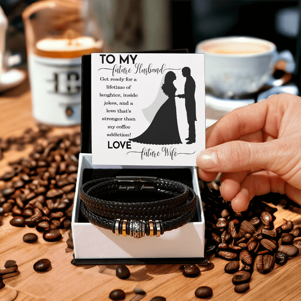 Husband And Wife Bracelet Gift For Him, Jewelry Gift Men On Wedding Christmas