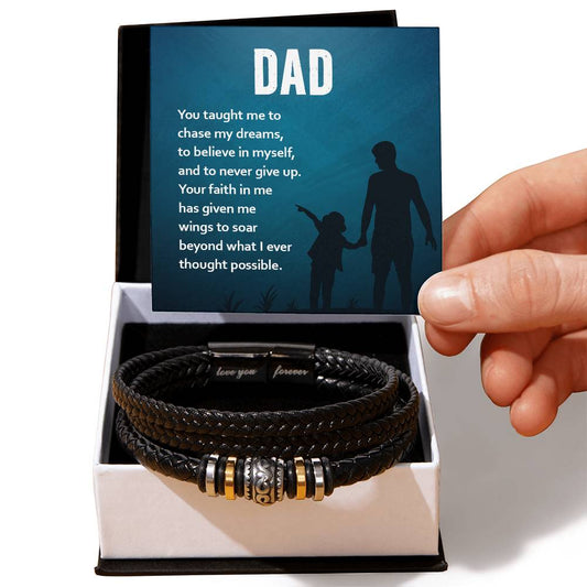 To My Dad Gifts from Son Gift Jewelry Gifts for Father Love You Forever Bracelet
