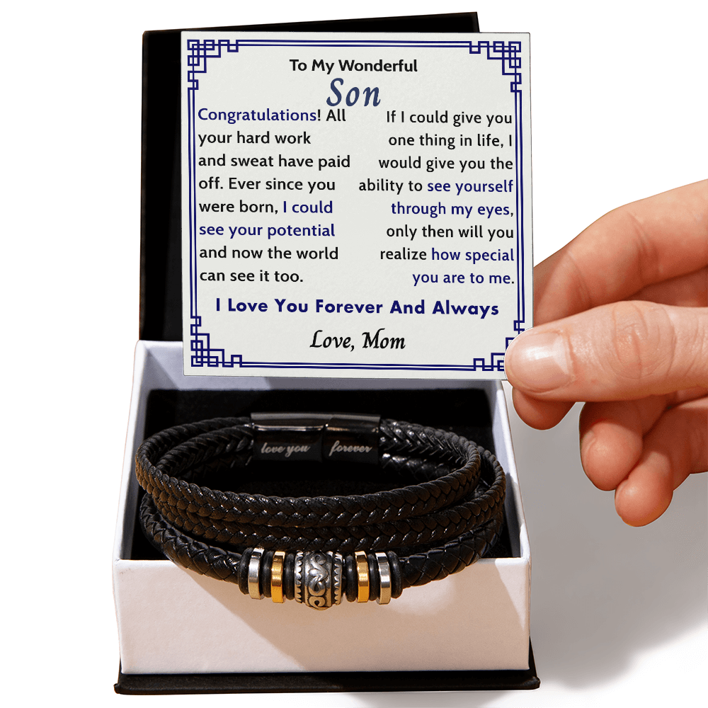 Love You Forever Bracelet Gift To My Son From Dad Jewelry Gift Men Bracelets