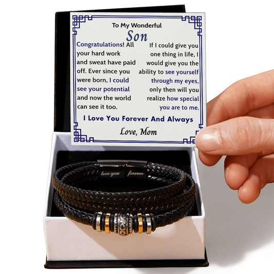 Love You Forever Bracelet Gift To My Son From Dad Jewelry Gift Men Bracelets