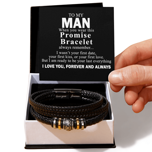 Love You Forever Bracelet Gift To My Man Husband Jewelry Gift For Men Bracelets
