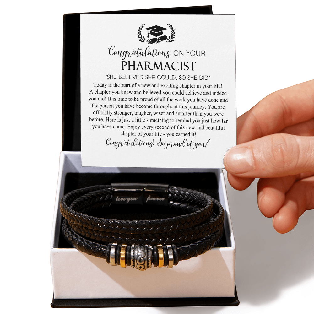 Pharmacist Ceremony Gift Bracelet Gift For Men, Class Of 2026 Chiropractor Ceremony Gifts