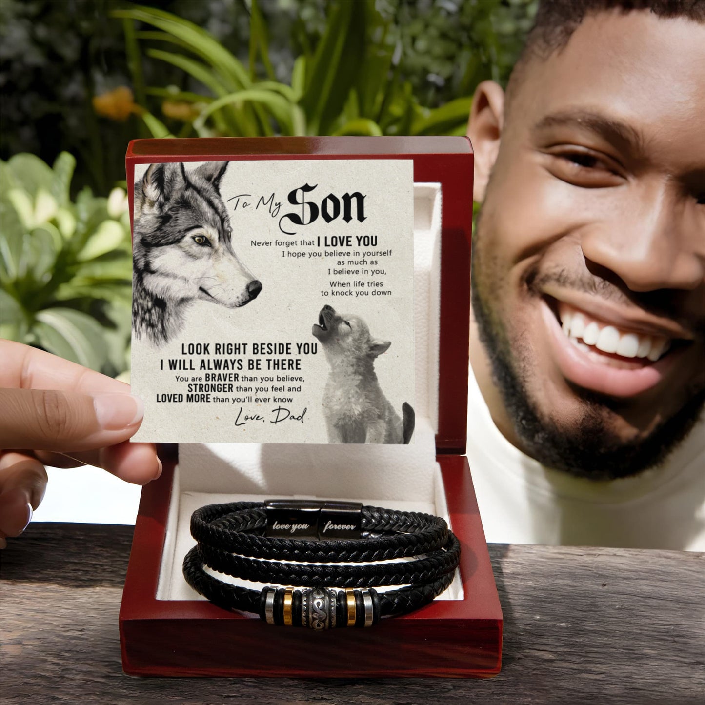 To My Son from Dad Boys Jewelry Gifts for Son Family Love You Forever Bracelet 176069489388