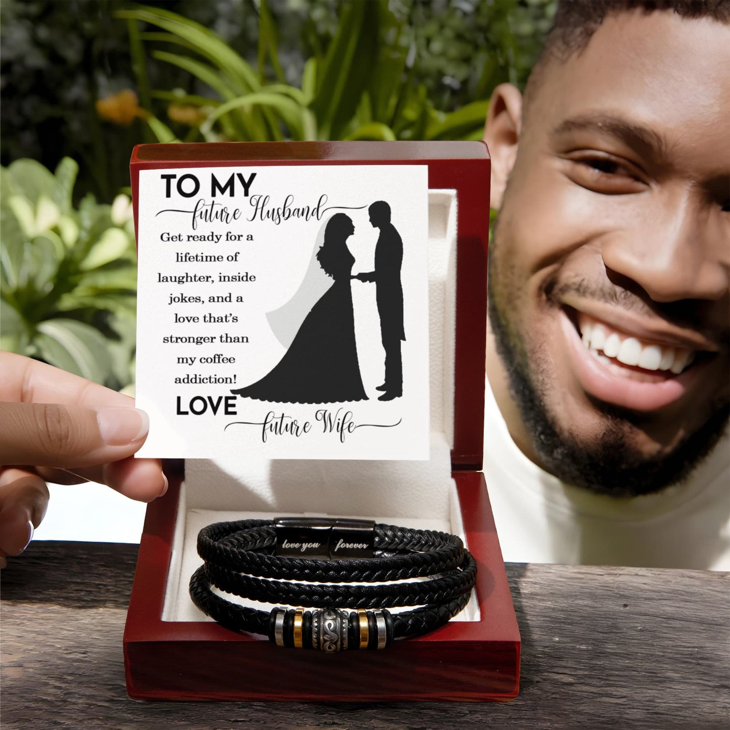 Husband And Wife Bracelet Gift For Him, Jewelry Gift Men On Wedding Christmas