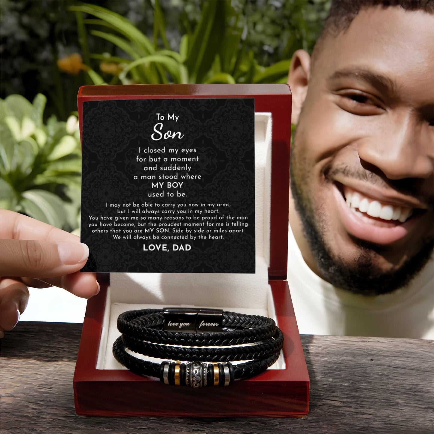 To My Son Love You Forever Bracelet Jewelry Gift To Father And Son Bracelets