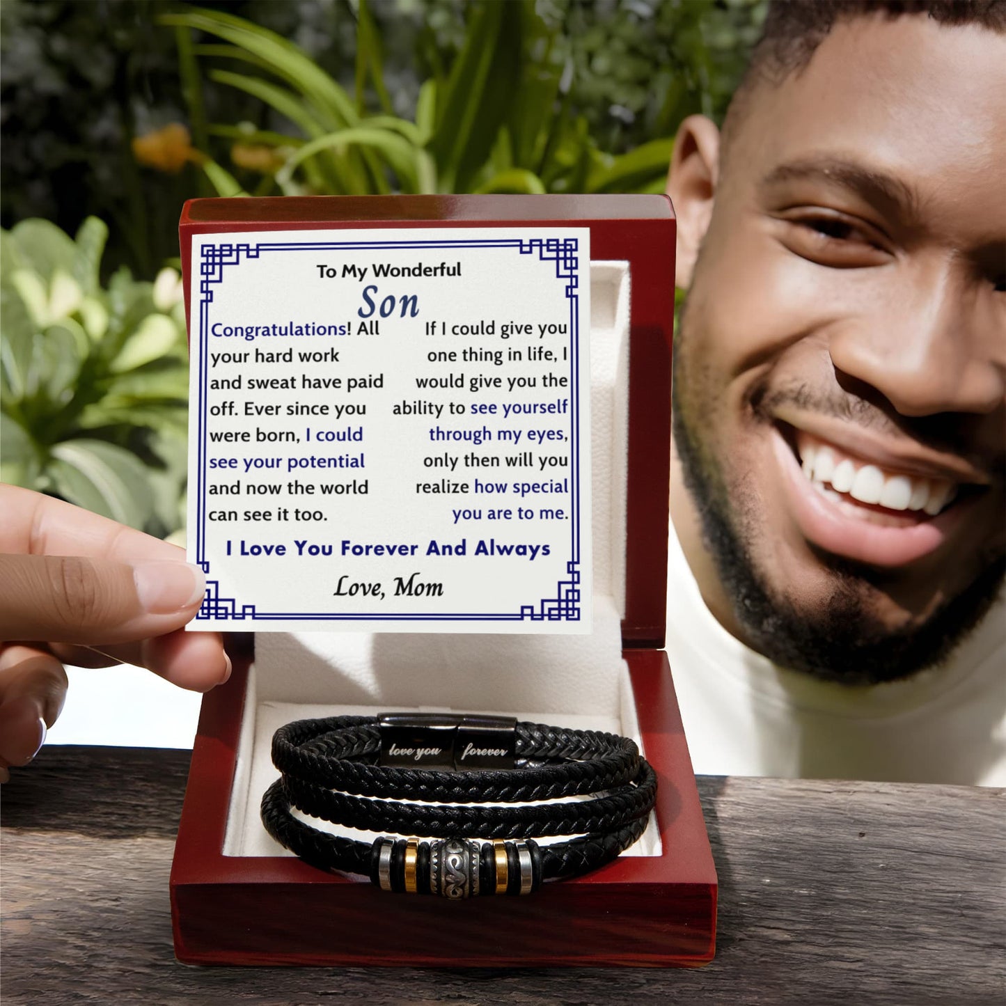 Love You Forever Bracelet Gift To My Son From Dad Jewelry Gift Men Bracelets